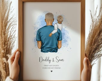 Fathers Day Print, Dad Gifts, Daddy Present, Papa Fathers Day, First Fathers Day Print, Fathers Day Keepsake, Dad Birthday Gift