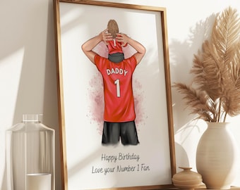 Football Personalised Gift for Dad, Football Family Gifts, Personalised Gifts for Dad, Dad Birthday Present, Custom Football, Gift For Him