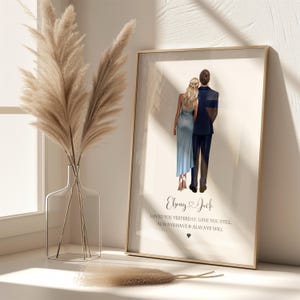 Personalised Couple Print, Valentine&#39;s Day Gift, Couple Anniversary Gift, Birthday Gift For Boyfriend, Girlfriend, Husband, Wife