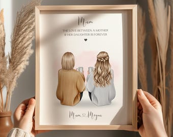 Mom Gifts, Mum Gifts, Mother And Daughter Print, Mothers Day Gifts, Mum Birthday, Mom Christmas, Custom Gifts For Mum, Personalised Print