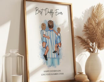 Football Print for Daddy, Father's Day Gift, Personalised Soccer Print, Dad Gift, Personalised Football Print, Gift For Daddy, Dad, Step-Dad