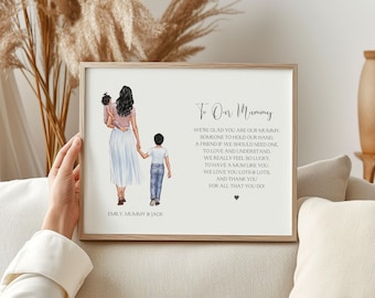 Für unsere Mama Muttertag Druck, personalisiertes Geschenk für Mama, Mama Geburtstagsgeschenk, Muttertagsgeschenk für Mama, Mama Geschenke