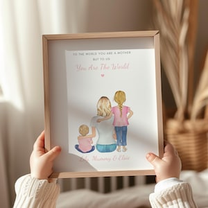 Personalised Mummy Print, Mummy and Child Gift, Birthday Gift For Mum, Mummy, Mama, Mummy Christmas Gift, Mothers Day Gifts, 1st Mothers Day
