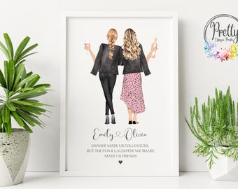 Work Colleague Print, Leaving Present, Work Best Friend Gift, Co-worker Gift, Retirement Gift, Colleague Gift