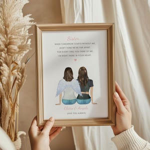 Personalised Sister Memorial Print, Remembrance Gift, Memorial Gift, Sister Memorial Present