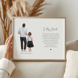 Gift For Uncle, Personalised Uncle and Nephew Print, Uncle Gifts From Toddler, Uncle Birthday Gift, Uncle Christmas Gifts, Gifts For Uncle