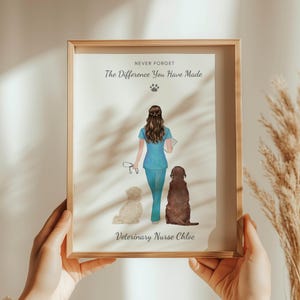Personalised Vet Print, Female Veterinary Technician, Pet Print,  Animal Lover, Gift For Vets, Pet Lovers Gift, Vet Tech, Vet Gift