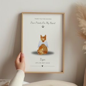 Cat Memorial Gift, In Loving Memory of Cat, Personalised Cat Memorial Print, Gift For Cat Owner, Cat Loss Gifts, Pet Bereavement Gift, Q2