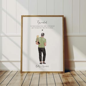 Gifts For Grandads, Personalised Grandad Gift From Toddler, Gift For Grandpa, Grandad Birthday Present, Fathers Day Gift For Grandad,