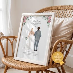 To My Bride Personalised Print, Bride Gifts, Bride And Groom Print, Wedding Day Gifts, Newly Weds, Wedding Present For Couple, Wedding Print