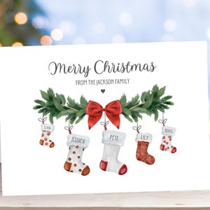 Paquete de tarjetas navideñas familiares, tarjetas navideñas personalizadas, tarjetas navideñas personalizadas de la familia, tarjetas navideñas familiares