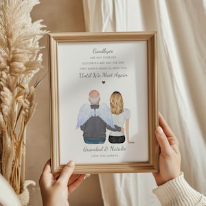 Personalised Grandad Memorial Print, Grandparent Memorial Gift, Family Memorial, Sympathy Gift, Remembrance Gift, Bereavement Gift,