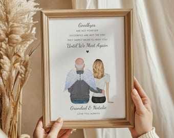 Personalised Grandad Memorial Print, Grandparent Memorial Gift, Family Memorial, Sympathy Gift, Remembrance Gift, Bereavement Gift,