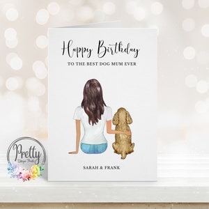 Geburtstagskarte für Hundemama, Geburtstagskarte vom Hund, personalisierte Hundemama Geburtstagsgeschenk, Hundemama Karte, Geschenk vom Hund, beste Hundemama aller Zeiten