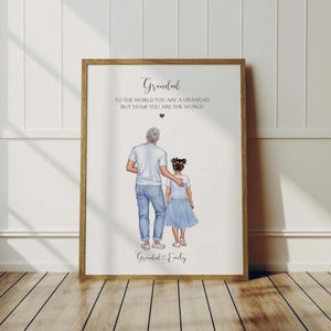 Personalised Gift For Grandad From Grandchild, Fathers Day Gift For Grandpa, Grandad Birthday Gifts, Personalised Grandad Print