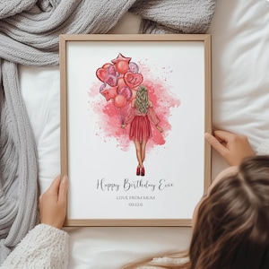 Personalised 21st Birthday Print, Gift For Daughter’s 21st, Keepsake Gift for Her, 21st Birthday Print, Friend Keepsake, Friendship Gift