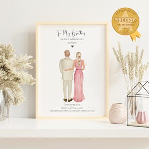 Wedding Gift For Brother From Sister, Brother Wedding Gifts, Best Friend Wediing Gifts, Family Wedding Gift, Brother Wedding Print