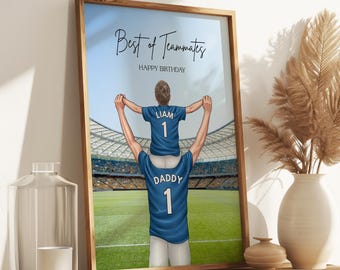 Regalo de cumpleaños para papá, camiseta de fútbol personalizada, regalo de hija, regalo de hijo, regalo de fútbol personalizado, regalo de cumpleaños personalizado