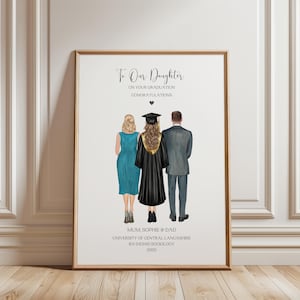 Presente de formatura para filha, impressão de formatura da mãe e do pai, presente de formatura para ela, presente de formatura para pais orgulhosos