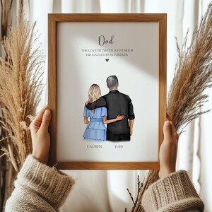 Personalized Fathers Day Gift for Dad, Father and Kids Daughters ...