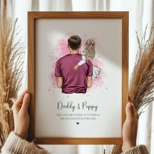 Personalised Gift For Dad, Daddy and Daughter Print, Fathers Day Present, Daddy Birthday Gift, Gift For Him