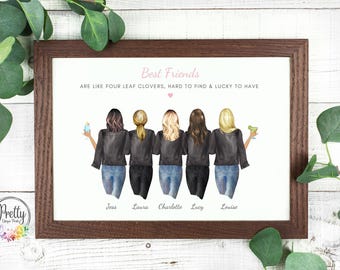 Personalized Gift, Best Friend Print, Best Friend Gifts, Friendship Prints, Friendship Gift, Gift For Her, Friends Print, Friends Birthday