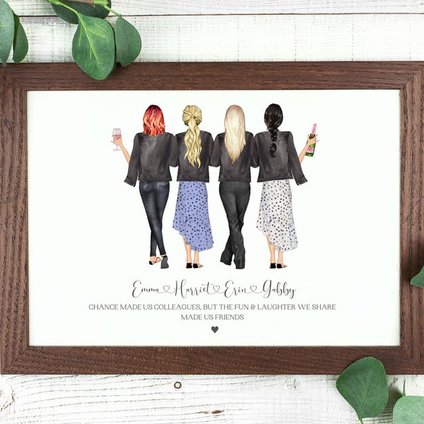 Colleague Gift, Personalised Leaving Gift, Work Colleague Print, Leaving Present, Work bestie Gift, Co-worker Gift, Retirement Gift