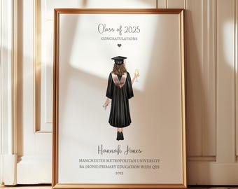 Graduation Print For Her, Personalised Graduation Gift, Graduation Keepsake Present
