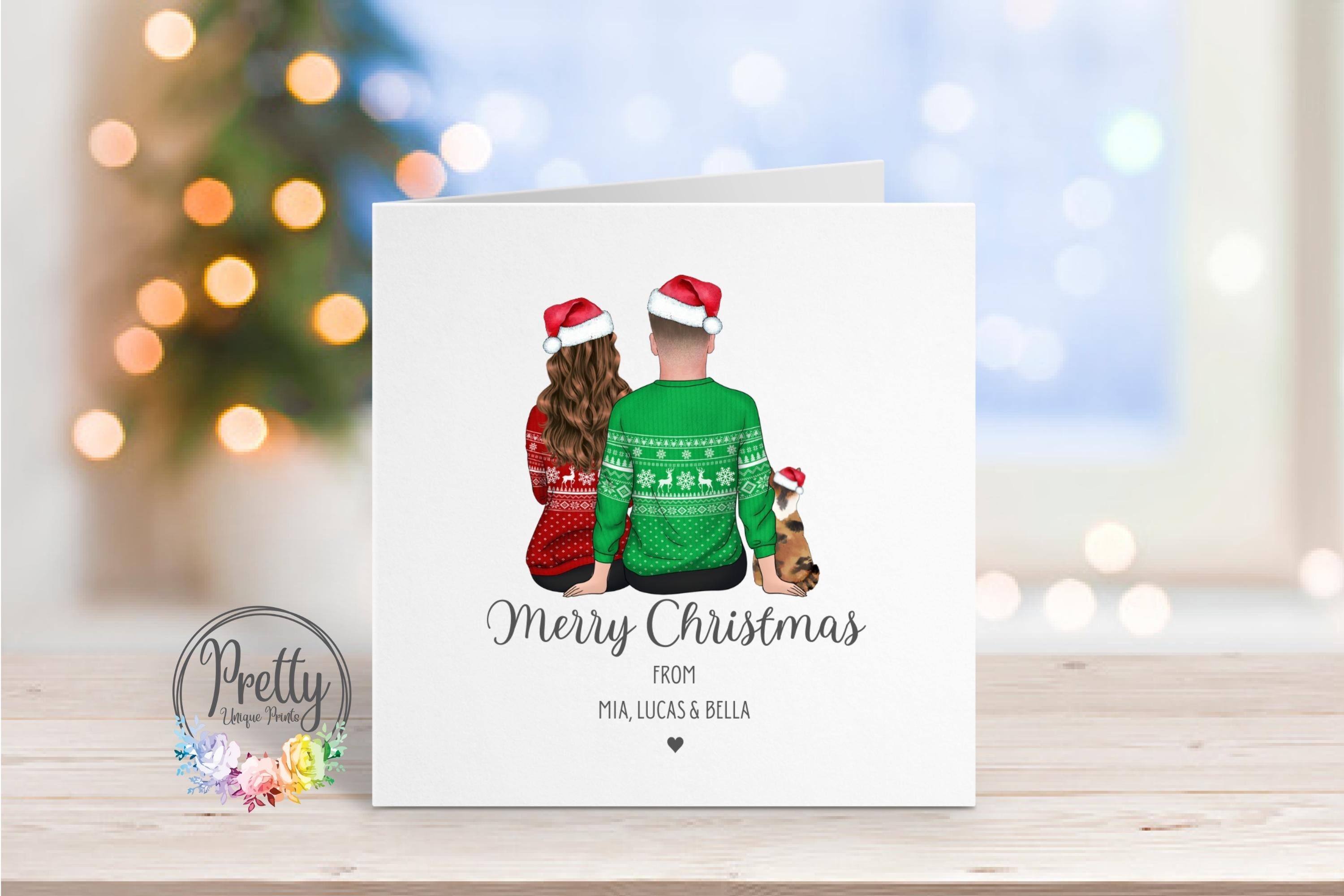 Personalized Couples - For Him, For her Christmas Greeting Card