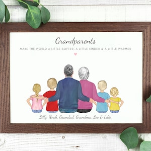 Personalised Grandparent Print, Custom Family Gift, Family Gift, Grandparents Gift, Gift For Grandad, Gift For Grandma, Gift For Grandparent