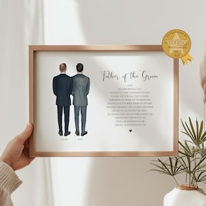 Gift For Father Of The Groom, Personalised Father Of The Groom Print, Father of The Groom Gifts