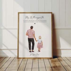 Personalised Gift For Teacher, Teacher Gift From Student, Thank You Teacher Gift, School Leaver Teacher Present, Teacher and Student Print