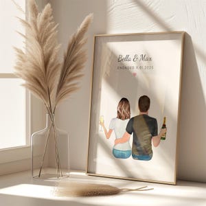 Engagement Gift, Wedding Gift, Personalised couple print, Custom couple gift, Boyfriend Gift, Girlfriend Gift, Anniversary Present