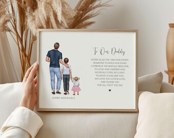 Personalised Father's Day Print, Gift for Dad, Daddy Print, Children's Present, Dad Gift, Daddy Print, Father's Day Print, Personalised Gift