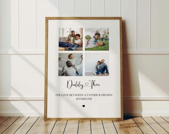Personalised Photo Print, Father and Son, Father's Day Gift, Photo Gift, Present for Dad, Gift for Father and Son, Custom Photo Print