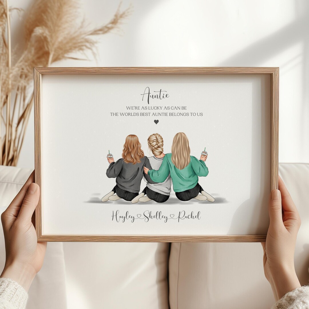 Kies®Gift Gold Gifts For Auntie Personalised Wine Glass Auntie Birthday