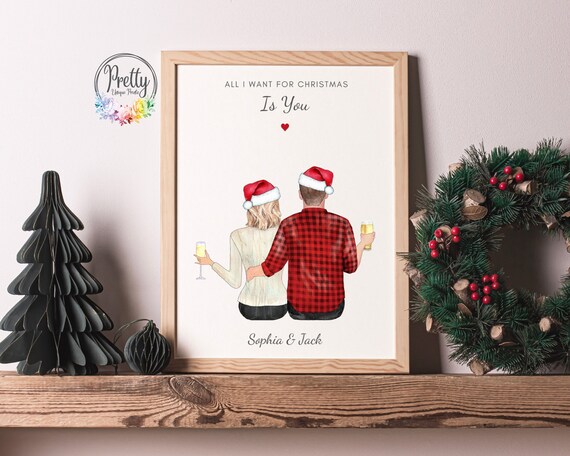 Christmas Gifts, Christmas Couple Gift, Boyfriend Christmas Gift, Christmas  Present for Couple, Personalised Couple Print, Husband Christmas 