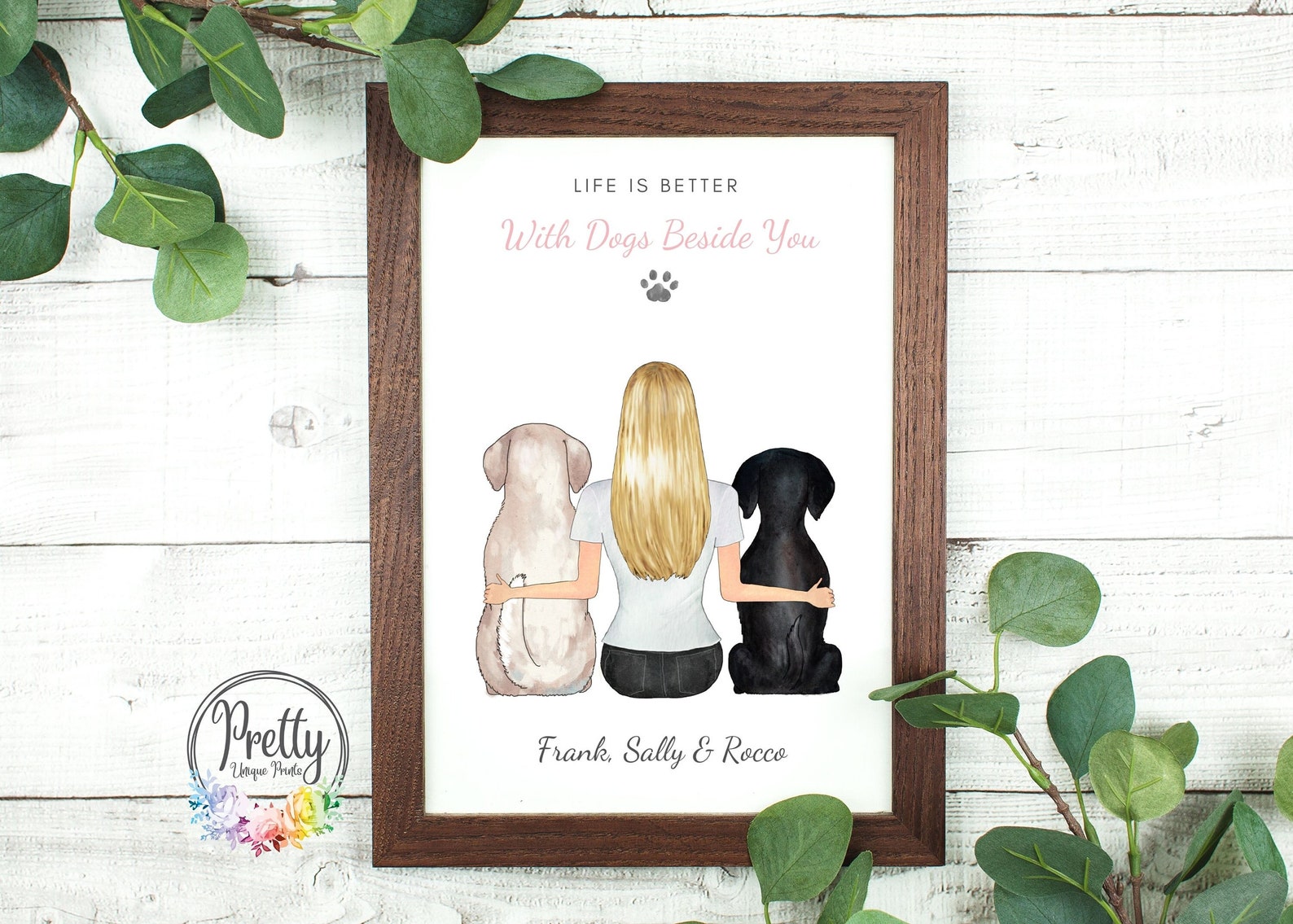 Personalised handmade pet print Custom dog owner gift Custom Etsy