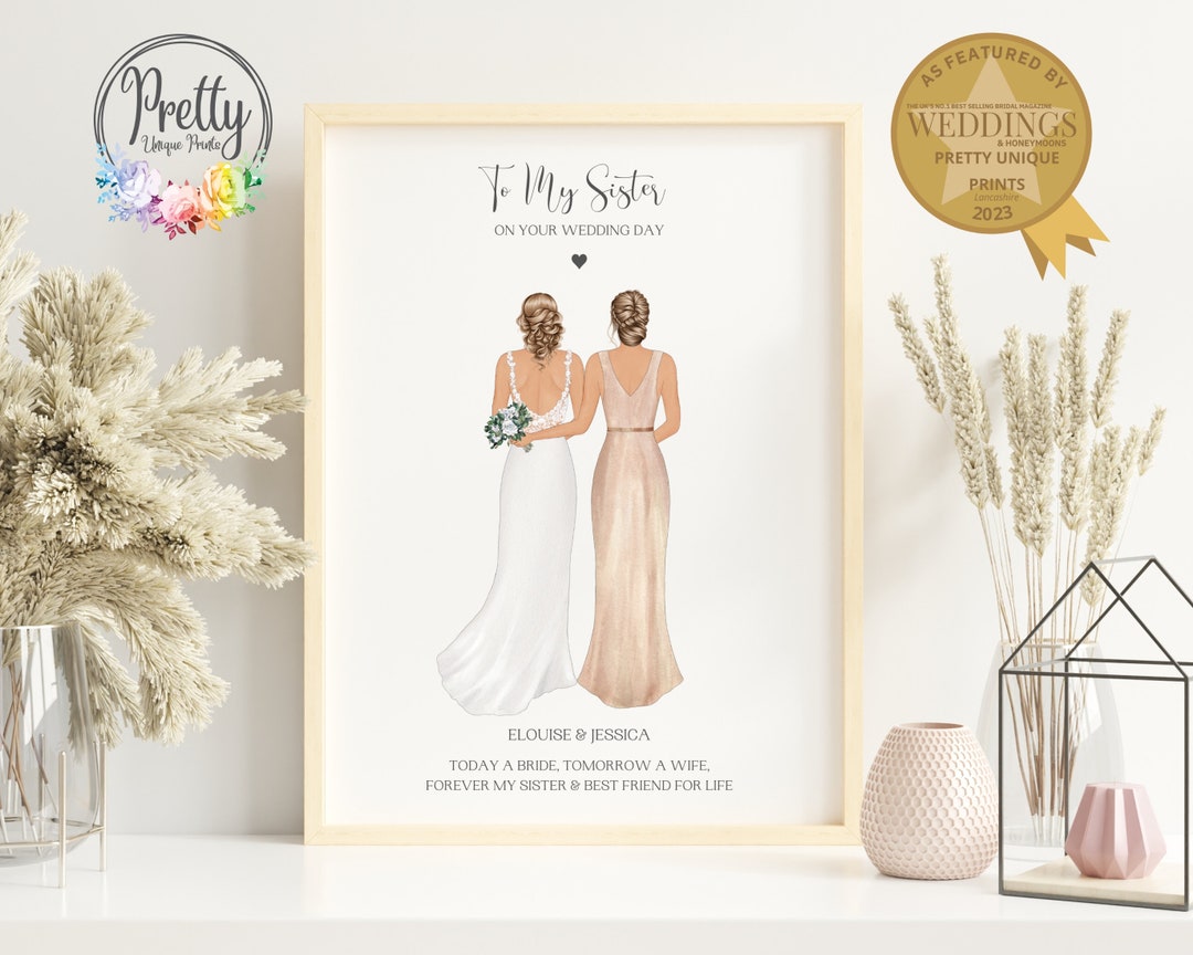 Gift for Sister on Her Wedding Day, Personalised Gift for Bride, Bride ...