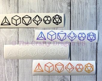 D&D Dice Car Decal, Dungeons and Dragons Laptop Decal, DND Sticker, DND Decal