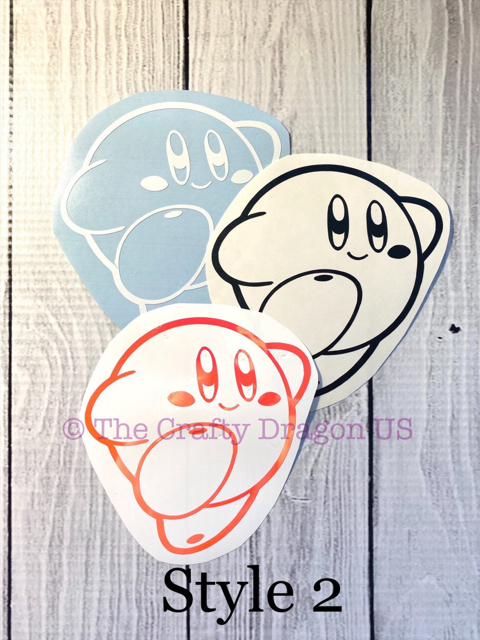 Kirby Inspired Decal for Car Laptop Game Console Etsy