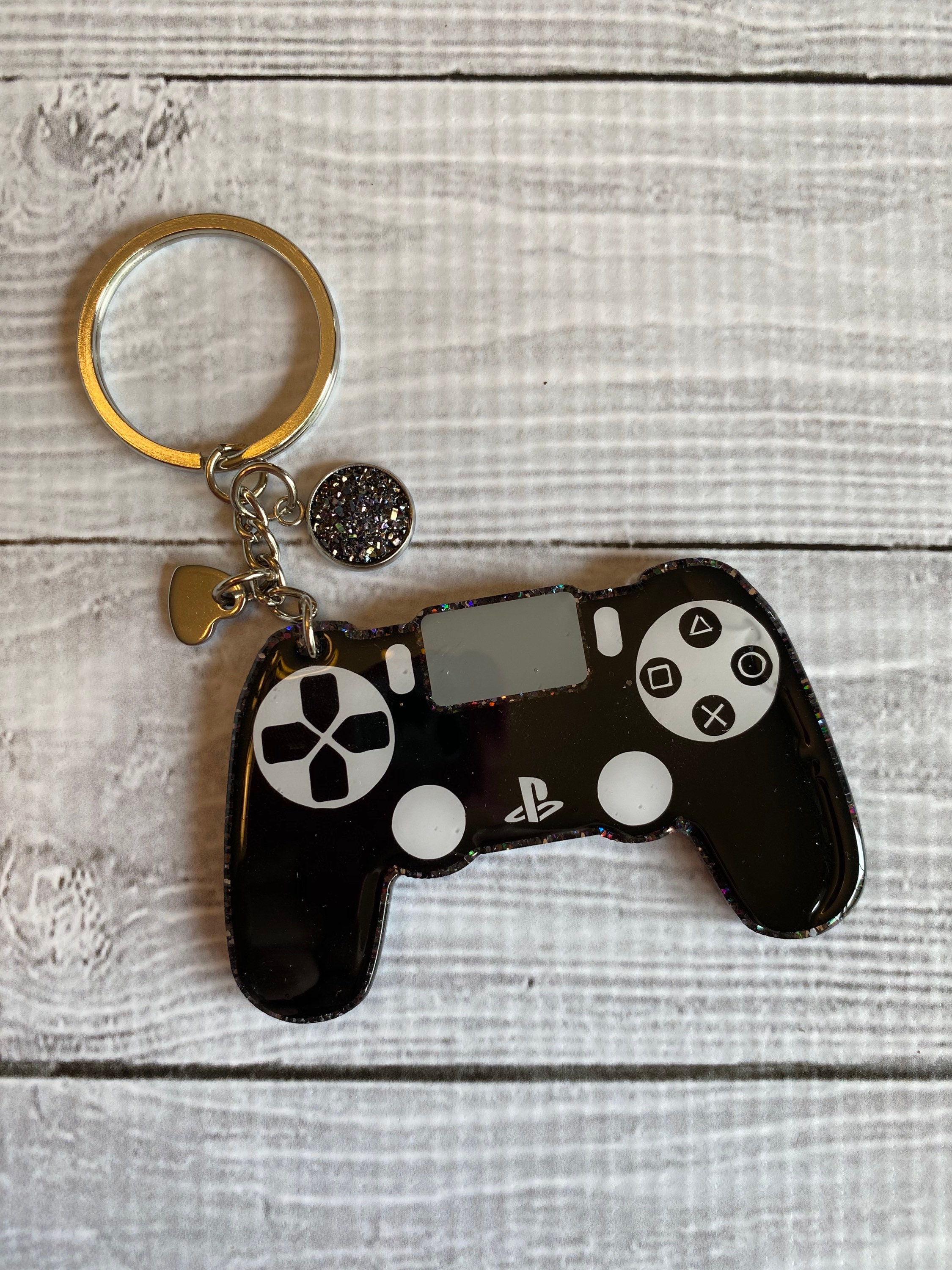 PS4 Keychain PS4 Zipper Pull Video Game Keychain Etsy