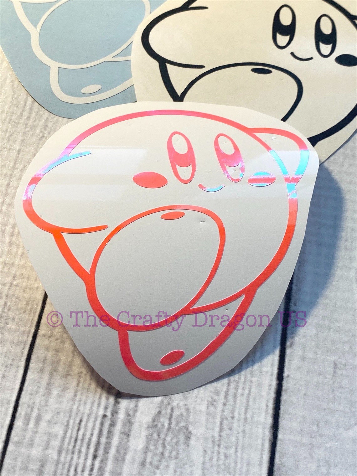 Kirby Inspired Decal for Car Laptop Game Console Etsy