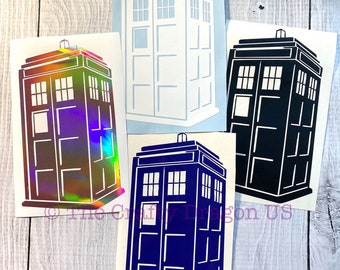 Doctor Who Tardis Decal for Car, Laptop