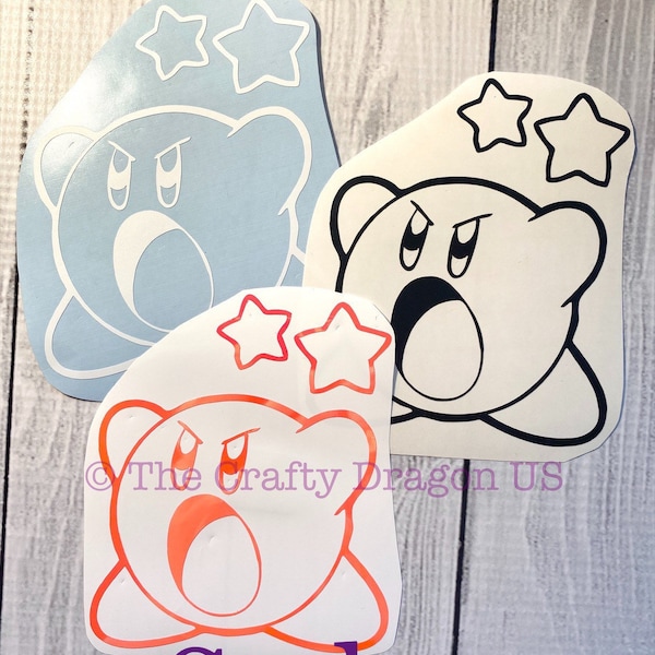 Kirby Inspired Decal For Car, Laptop, Game Console