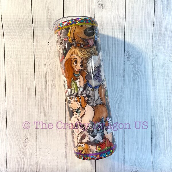 30 Ounce Stainless Steel Skinny Tumbler - Dogs