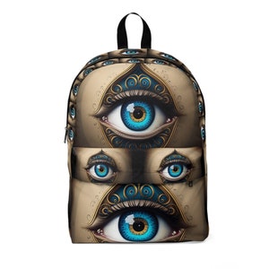 Blue Eye Girl Evil Eye Unisex Classic Backpack