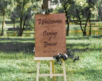 Welcome sign, Personalized welcome sign, Wedding welcome stand, Bridal shower party sign, Custom welcome stand, Minimalist wedding decor