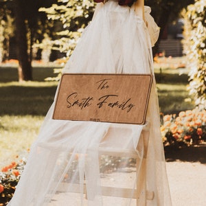 Wedding name sign, Personalized guestbook, Guestbook alternative, Wooden guestbook stand, Welcome wedding stand, Rustic / Boho wedding decor