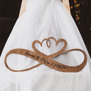 Wooden infinity sign, Wooden name sign, Wooden sign, Custom wooden sign, Wooden wedding sign, Wooden last name sign, Wooden family sign